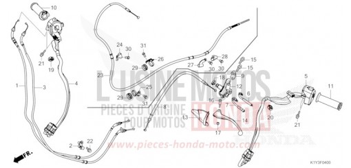 LEVIER DE GUIDON/COMMUTATEUR/CABLE WW125AP de 2023